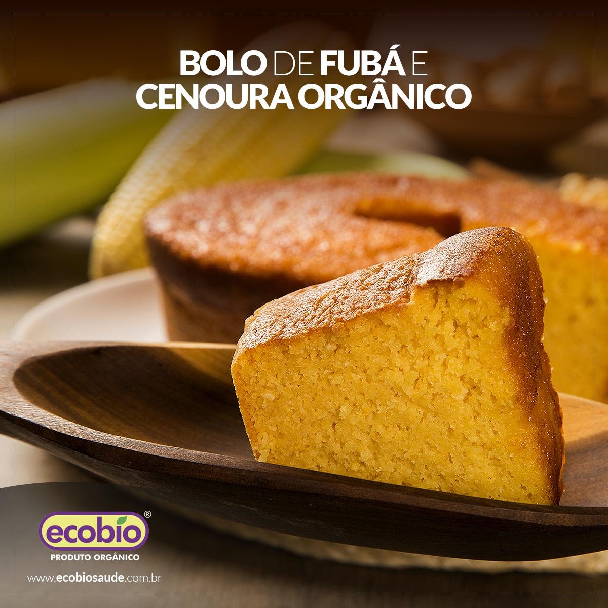 Bolo de Fubá Orgânico e Cenoura
